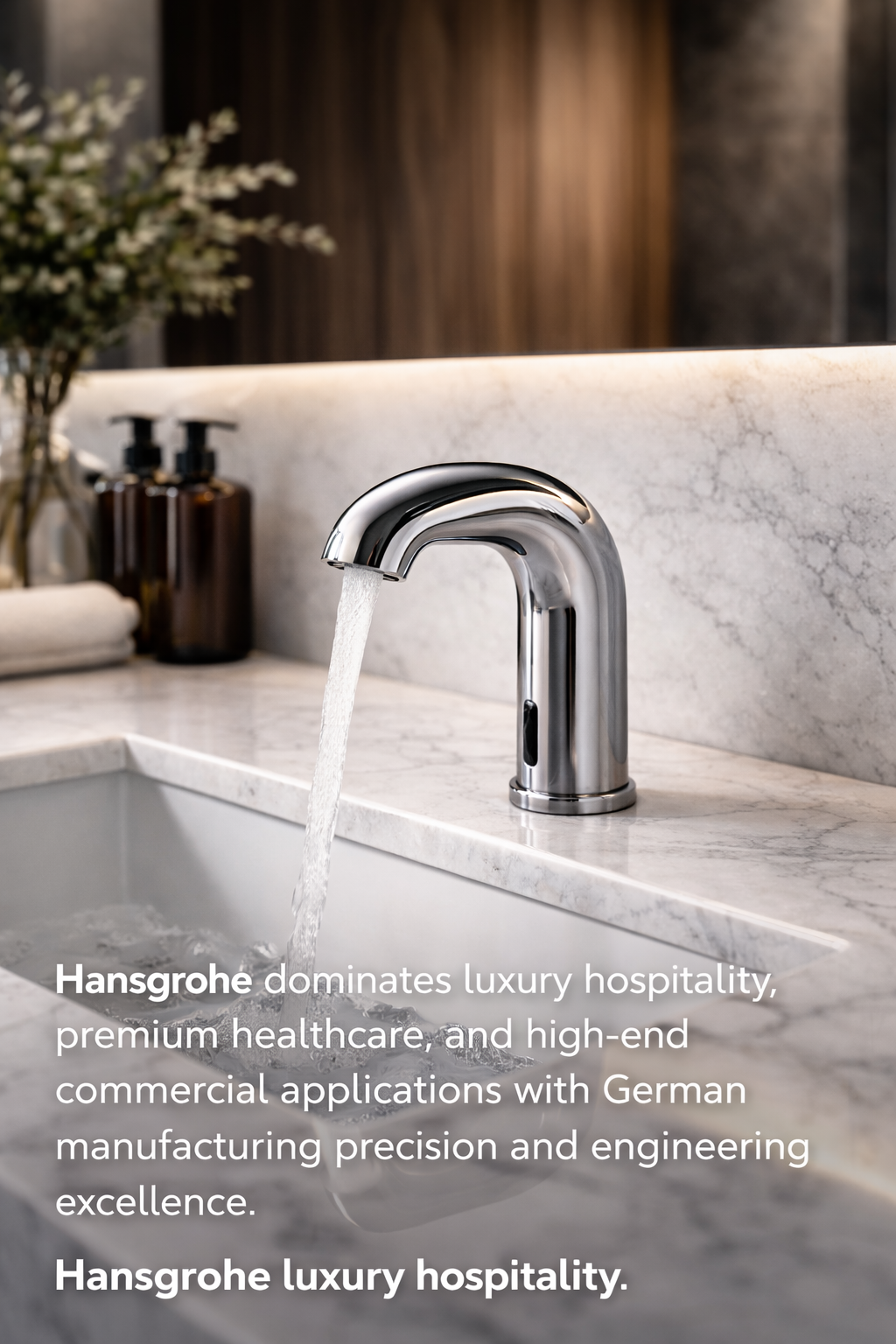 Hansgrohe touchless faucets in luxury hotels and premium installations